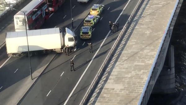 The scene on London Bridge in the aftermath of a reported shooting,  in London, Britain, November 29, 2019 in this still image obtained from a social media video.  - Sputnik International