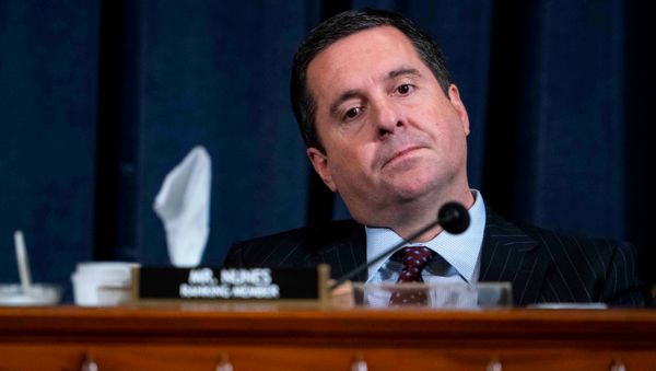 U.S. House Intelligence Committee Ranking Member Devin Nunes (R-CA) looks on as Ambassador Gordon Sondland, U.S. Ambassador to the European Union appears before the House Permanent Select Committee on Intelligence on Capitol Hill during the House impeachment inquiry hearings, in Washington, D.C., U.S., November 20, 2019.  - Sputnik International