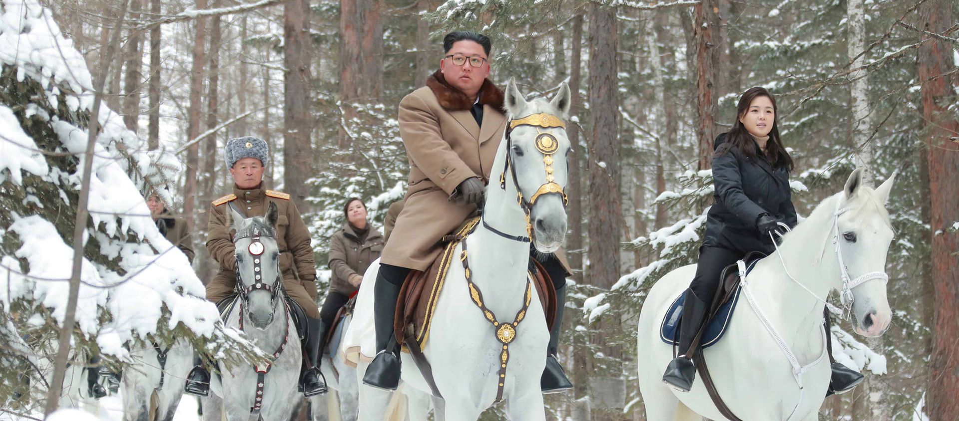 North Korean leader Kim Jong Un rides a horse as he visits battle sites in areas of Mt Paektu, Ryanggang, North Korea, in this undated picture released by North Korea's Central News Agency (KCNA) on December 4, 2019 North Korean leader Kim Jong Un rides a horse as he visits battle sites in areas of Mt Paektu, Ryanggang, North Korea, in this undated picture released by North Korea's Central News Agency (KCNA) on December 4, 2019 - Sputnik International, 1920, 04.12.2019