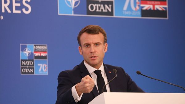 France's President Emmanuel Macron gives a press conference at the NATO summit at the Grove hotel in Watford, northeast of London on December 4, 2019.  - Sputnik International