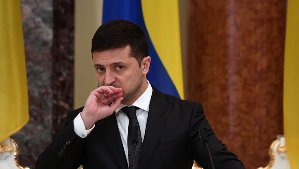 Ukrainian President Volodymyr Zelensky looks on during a joint press conference with Sweden's Prime Minister following their talks in Kiev on December 4, 2019. - Sputnik International