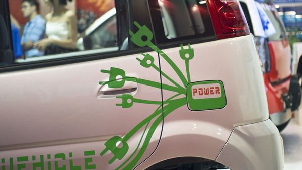 An electric powered car is seen on display at the Electric Car and Clean Energy Saving Auto Show in Beijing, China, Tuesday, July 14, 2009 - Sputnik International