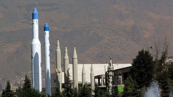 Iranian missiles are shown at Tehran's Islamic Revolution and Holy Defence museum, during the unveiling of an exhibition of what Iran says are US and other drones captured in its territory, in the capital Tehran on September 21, 2019 - Sputnik International