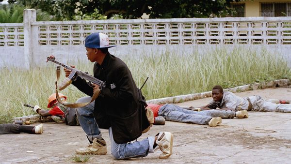 Rebel soldiers in civil war in Liberia - Sputnik International