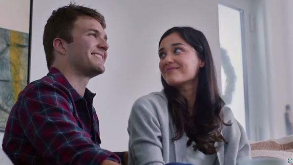 Actors are pictured in this screengrab from The Gift That Gives Back exercise bike commercial by Peloton obtained December 4, 2019.  - Sputnik International