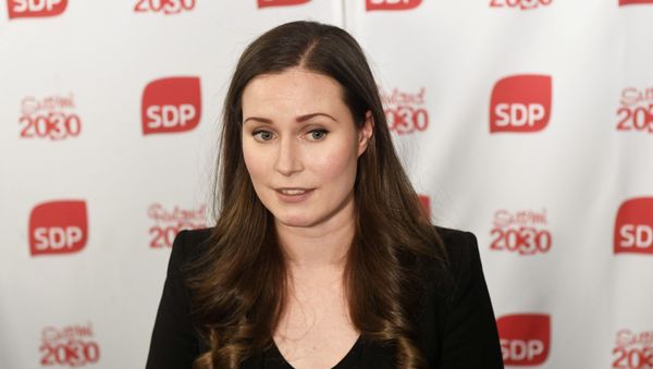 The candidate for the next prime minister of Finland, Sanna Marin, after the SDP's prime minister candidate vote in Helsinki, Finland, December 8, 2019 - Sputnik International
