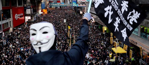 Protesters march for human rights in Hong Kong - Sputnik International