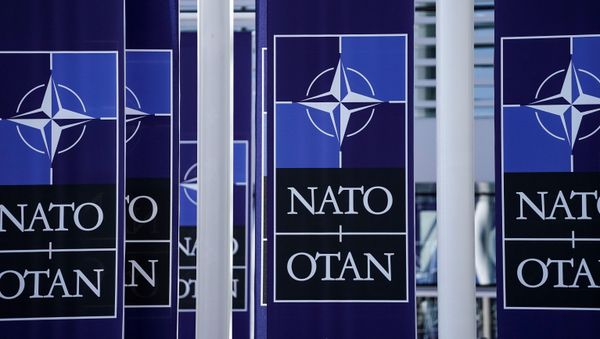 A picture taken on November 20, 2019 shows NATO flags at the NATO headquarters in Brussels, during a NATO Foreign Affairs ministers' summit. - NATO Foreign Affairs ministers are meeting ahead of a NATO leaders' summit in London on December 3 and 4, 2019 A picture taken on November 20, 2019 shows NATO flags at the NATO headquarters in Brussels, during a NATO Foreign Affairs ministers' summit. - NATO Foreign Affairs ministers are meeting ahead of a NATO leaders' summit in London on December 3 and 4, 2019 - Sputnik International