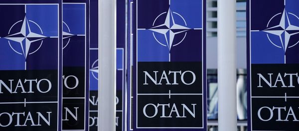 A picture taken on November 20, 2019 shows   NATO flags at the NATO headquarters in Brussels, during a NATO Foreign Affairs ministers' summit. - NATO Foreign Affairs ministers are meeting ahead of a NATO leaders' summit in London on December 3 and 4, 2019 - Sputnik International