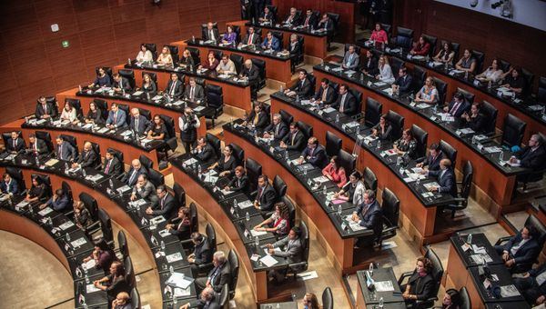 Mexican senators at the Senate in Mexico City - Sputnik International
