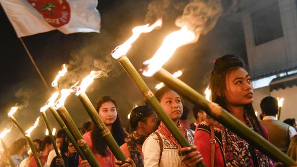 Activists of All Assam Students Union (AASU) take part in a torch light procession to protest against the government's Citizenship Amendment Bill, in Guwahati on December 8, 2019 Activists of All Assam Students Union (AASU) take part in a torch light procession to protest against the government's Citizenship Amendment Bill, in Guwahati on December 8, 2019 - Sputnik International