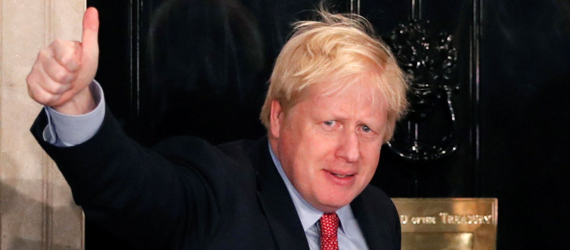 Britain's Prime Minister Boris Johnson gestures as he arrives at 10 Downing Street on the morning after the general election in London, Britain, December 13, 2019 Britain's Prime Minister Boris Johnson gestures as he arrives at 10 Downing Street on the morning after the general election in London, Britain, December 13, 2019 - Sputnik International, 1920, 28.12.2019