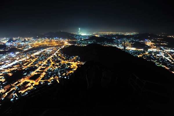 The Saudi holy city of Mecca, as seen from the top of Noor mountain, late on 13 November 2010, as some 2.5 million Muslim pilgrims descend on the city for the annual hajj or pilgrimage. The Saudi holy city of Mecca, as seen from the top of Noor mountain, late on 13 November 2010, as some 2.5 million Muslim pilgrims descend on the city for the annual hajj or pilgrimage. - Sputnik International