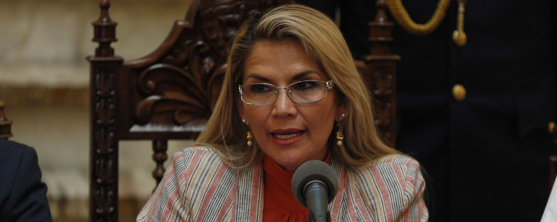 Bolivia's interim President Jeanine Anez  at the presidential palace, in La Paz, Bolivia - Sputnik International, 1920, 11.06.2022