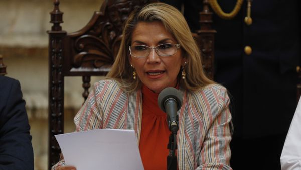 Bolivia's interim President Jeanine Anez  at the presidential palace, in La Paz, Bolivia - Sputnik International