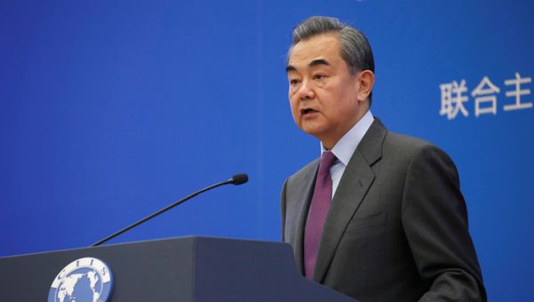 Chinese Foreign Minister Wang Yi delivers a speech at an annual symposium on international situation and China's diplomacy in Beijing, China December 13, 2019. Chinese Foreign Minister Wang Yi delivers a speech at an annual symposium on international situation and China's diplomacy in Beijing, China December 13, 2019. - Sputnik International