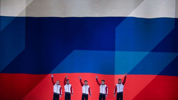 Российские спортсмены в финале командных соревнований на чемпионате мира по спортивной гимнастике в Штутгарте - Sputnik International