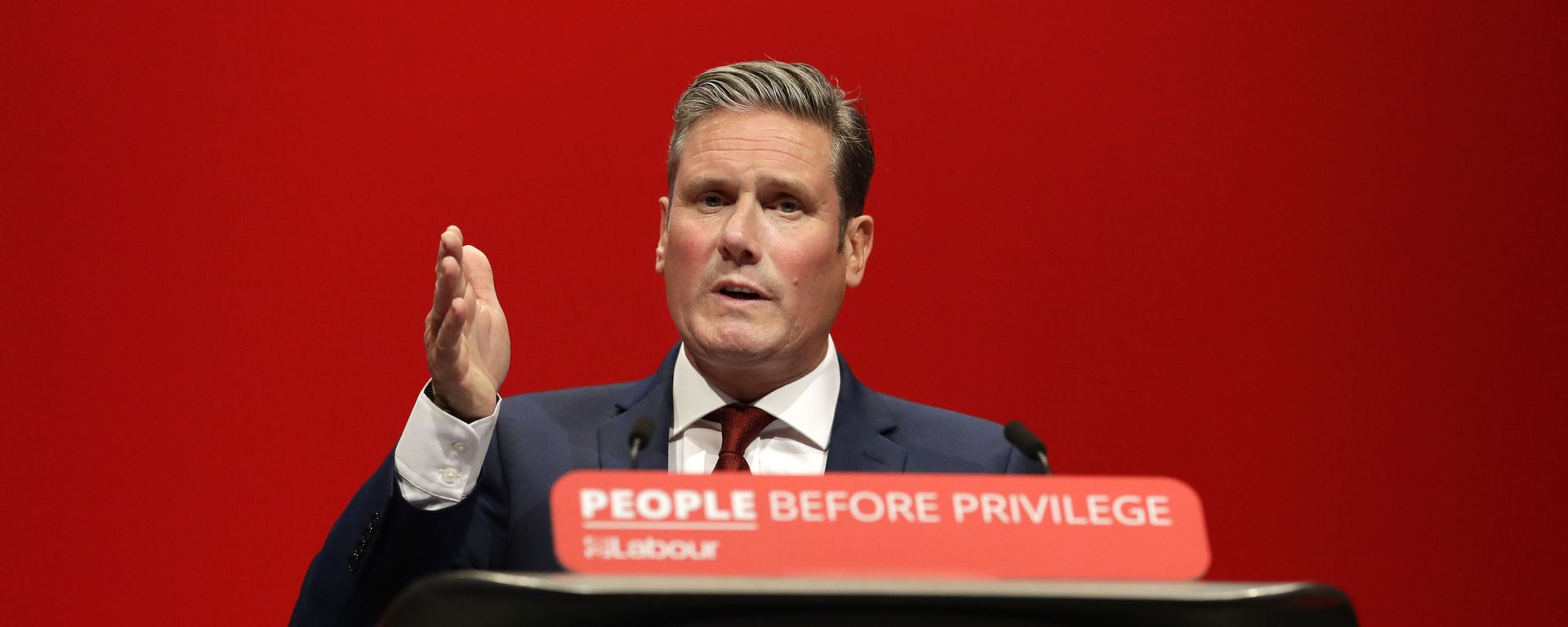 FILE - In this Monday, Sept. 23, 2019 file photo, Britain's Shadow Brexit Secretary Keir Starmer speaks on stage during the Labour Party Conference at the Brighton Centre in Brighton, England FILE - In this Monday, Sept. 23, 2019 file photo, Britain's Shadow Brexit Secretary Keir Starmer speaks on stage during the Labour Party Conference at the Brighton Centre in Brighton, England - Sputnik International, 1920, 18.02.2021