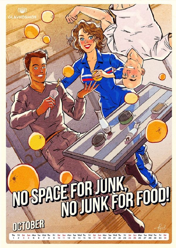 A team of astronauts in a pin-up calendar by Roscosmos - Sputnik International