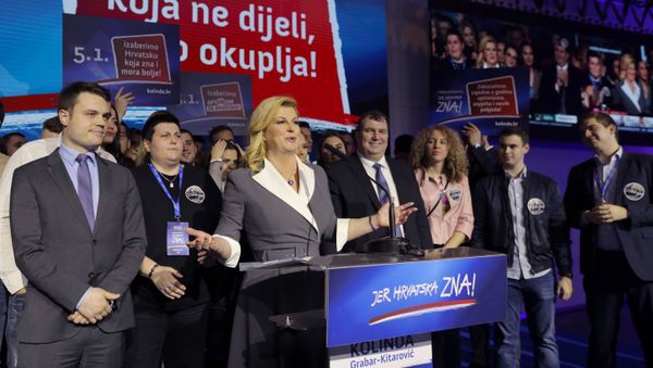 Croatian President and presidential candidate Kolinda Grabar-Kitarovic - Sputnik International