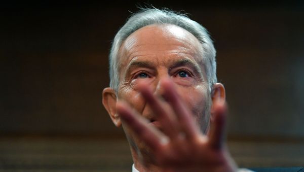Former British Prime Minister Tony Blair speaks at the Hallam Conference Centre in London, Britain, December 18, 2019. - Sputnik International