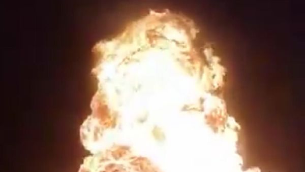 Eyewitnesses caught on video a powerful explosion that rocked a local gas station in the town of Satka, in Russia's Chelyabinsk region. - Sputnik International