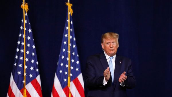 U.S. President Donald Trump makes a speech to evangelical supporters in Miami, Florida, U.S., January 3, 2020.   - Sputnik International