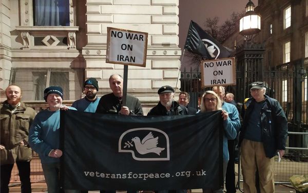 Veterans for Peace UK members stand in front of 10 Downing Street on 7 July 2020 in opposition to war with Iran Veterans for Peace UK members stand in front of 10 Downing Street on 7 July 2020 in opposition to war with Iran - Sputnik International