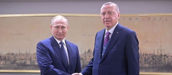 Russian President Vladimir Putin Holds One-on-One Metting With Turkish Counterpart Recep Erdogan - Sputnik International