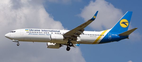Ukraine International Airlines Boeing 737-800 with the registration UR-PSR lands at Budapest Ferenc Liszt Airport, Hungary May 26, 2018. Picture taken May 26, 2018 - Sputnik International