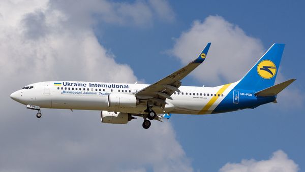 Ukraine International Airlines Boeing 737-800 with the registration UR-PSR lands at Budapest Ferenc Liszt Airport, Hungary May 26, 2018. Picture taken May 26, 2018 - Sputnik International