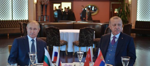 Russian President Vladimir Putin and Turkish President Recep Tayyip Erdogan in Istanbul - Sputnik International