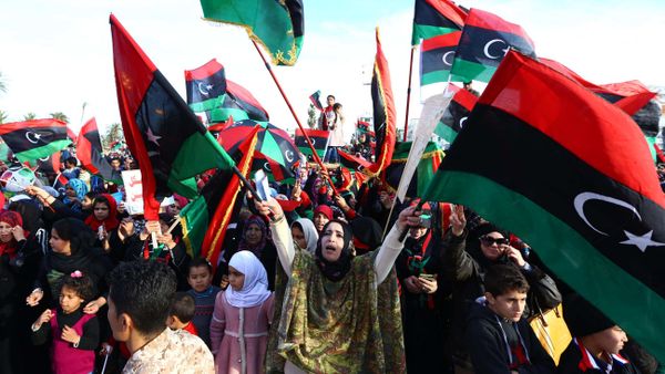 Libyans celebrate in Tripoli's landamark Martyrs square on February 17, 2015 the upcoming fourth anniversary of the Libyan revolution Libyans celebrate in Tripoli's landamark Martyrs square on February 17, 2015 the upcoming fourth anniversary of the Libyan revolution - Sputnik International