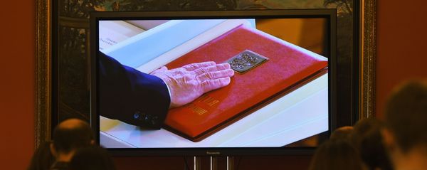 The video production of the inaugural ceremony of Russian President Vladimir Putin, at the Kremlin Press Center The video production of the inaugural ceremony of Russian President Vladimir Putin, at the Kremlin Press Center - Sputnik International