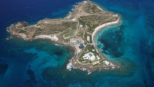 Little St. James Island, one of the properties of financier Jeffrey Epstein, is seen in an aerial view near Charlotte Amalie, St. Thomas, U.S. Virgin Islands July 21, 2019. - Sputnik International