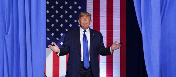 U.S. President Donald Trump arrives for a campaign rally at the University of Wisconsin-Milwaukee, in Milwaukee, Wisconsin, U.S., January 14, 2020. U.S. President Donald Trump arrives for a campaign rally at the University of Wisconsin-Milwaukee, in Milwaukee, Wisconsin, U.S., January 14, 2020. - Sputnik International