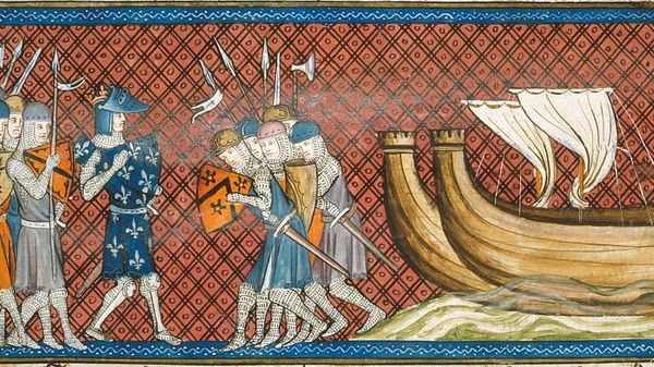 Detail of a miniature of Philip Augustus arriving in Palestine. - Sputnik International