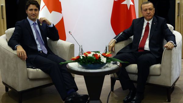 Turkish President Recep Tayyip Erdogan and Canada's Prime Minister Justin Trudeau - Sputnik International