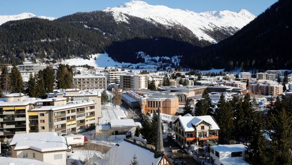 A general view shows the the congress center, the venue of the World Economic Forum (WEF) and the Alpine resort of Davos, Switzerland January 22, 2020 - Sputnik International