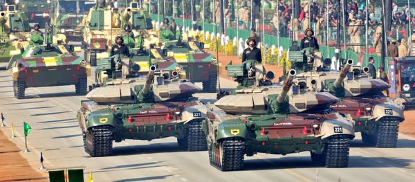 Indian Army's tanks are displayed during the full dress rehearsal for the Republic Day parade in New Delhi, India, January 23, 2020 Indian Army's tanks are displayed during the full dress rehearsal for the Republic Day parade in New Delhi, India, January 23, 2020 - Sputnik International