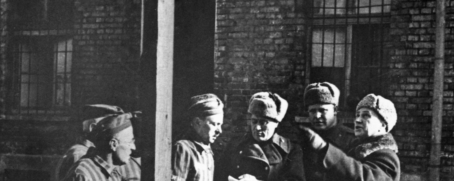 Great Patriotic War (1941-1945). An emergency expert commission inspects gallows in the Auschwitz concentration camp Great Patriotic War (1941-1945). An emergency expert commission inspects gallows in the Auschwitz concentration camp - Sputnik International, 1920, 27.01.2023