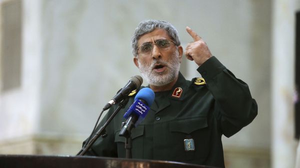 In this May 24, 2017 photo, Gen. Esmail Ghaani speaks in a meeting at the shrine of the late revolutionary founder Ayatollah Khomeini just outside Tehran, Iran. - Sputnik International