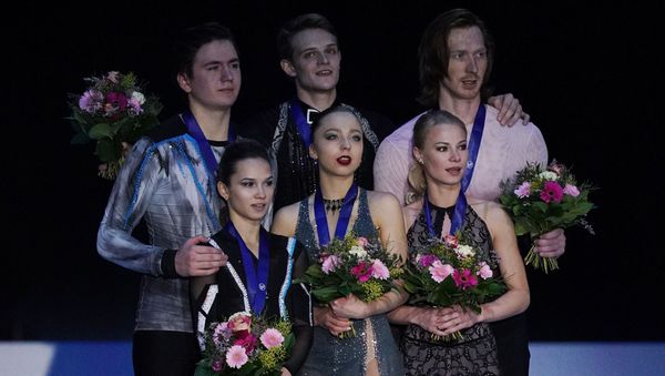 Figure skating. European Figure Skating Championships in Graz. Couples. Award ceremony - Sputnik International