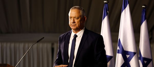 Benny Gantz, leader of Blue and White party is seen after delivering a statement near Tel Aviv, Israel January  25, 2020. - Sputnik International