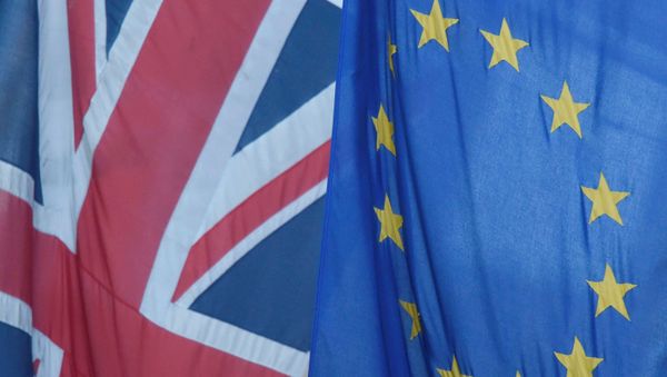 A Union flag flies next to the flag of the European Union in Westminster A Union flag flies next to the flag of the European Union in Westminster - Sputnik International