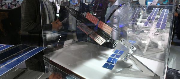 Model of prototype of the prospective space tug transport and energy module at the International Aviation and Space Salon in Zhukovsky, Moscow Region, August 2019. - Sputnik International