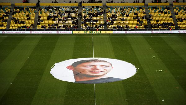 Soccer Football - Ligue 1 - Nantes v Bordeaux - The Stade de la Beaujoire - Louis Fonteneau, Nantes, France - January 26, 2020  General view inside the stadium in memory of Emiliano Sala to mark the one year anniversary - Sputnik International