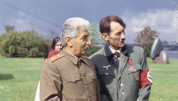 Actors playing Joseph Stalin and Adolf Hitler on a television show. File photo. Actors playing Joseph Stalin and Adolf Hitler on a television show. File photo. - Sputnik International