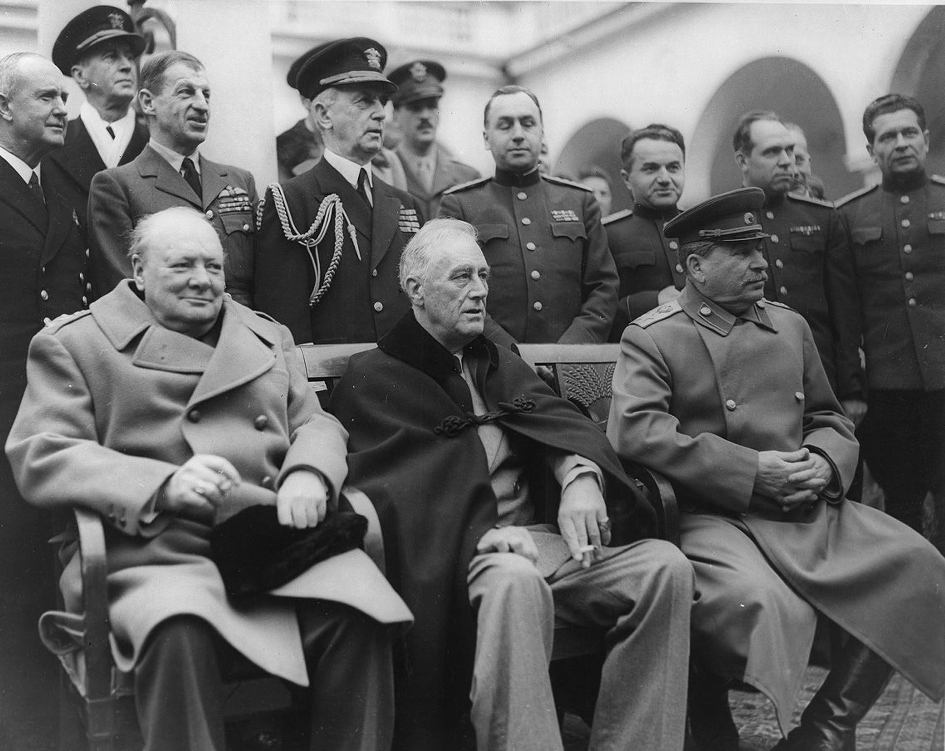  Yalta Conference, February 1945.  Seated are: Winston Churchill, Franklin D. Roosevelt and Josef Stalin - Sputnik International, 1920, 07.05.2023