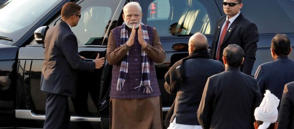 India's Prime Minister Narendra Modi arrives to attend the Beating the Retreat ceremony in New Delhi, India, January 29, 2020. India's Prime Minister Narendra Modi arrives to attend the Beating the Retreat ceremony in New Delhi, India, January 29, 2020. - Sputnik International